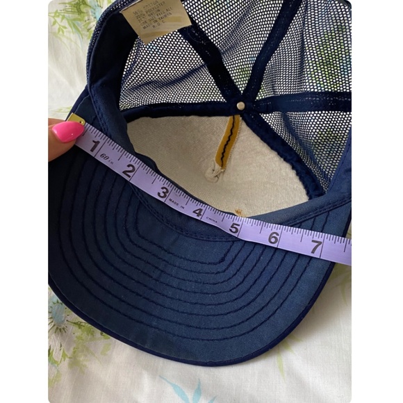 Vintage 1970’s 1980's Las Vegas Trucker Hat - Navy Blue with Sun and Clouds - M - Picture 4 of 5
